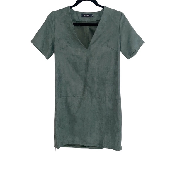Green Missguided Suede Dress, 4 - Picture 7 of 13